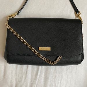 Kates spade black cross bossy purse